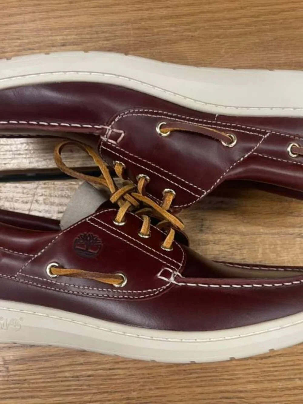 TIMBERLAND MEN'S PORTOFINO PIER BOAT SHOES BURGUNDY FULL GRAIN A6CXM-EIW